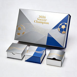 Caja de Papel Impermeable con Logotipo Personalizado, <span class=keywords><strong>Precio</strong></span> de Fábrica, Venta al por Mayor, Materiales Reciclados Ecológicos de Lujo, Juego de Cajas con Relieve Magnético - Product Image 2