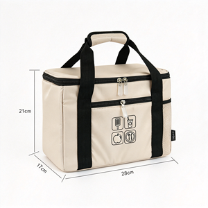 Bolsa Térmica para Almuerzo Impermeable con Aislamiento Térmico de 20L, con Estampado de Leopardo y Logotipo Personalizado OEM, de Poliéster, con Doble Asa y Cierre de Cremallera - Product Image 4