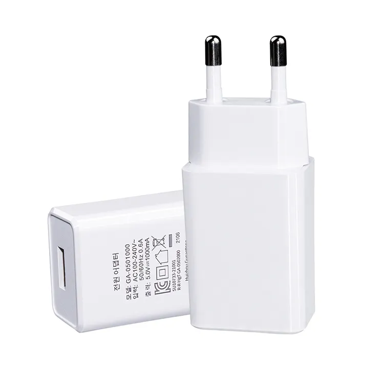 Pengisi Daya iPhone 5V2A 5V1A USB Portabel, Adaptor Dinding Pengisi Daya Cepat Colokan EU untuk Pengisi Daya Ponsel