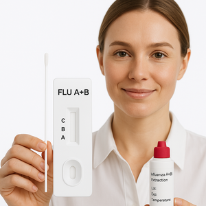 Kit de test rapide combiné antigène pour le virus respiratoire <span class=keywords><strong>syncytial</strong></span>, le coronavirus et la <span class=keywords><strong>grippe</strong></span> pour l'analyse pathologique infectieuse - Product Image 1