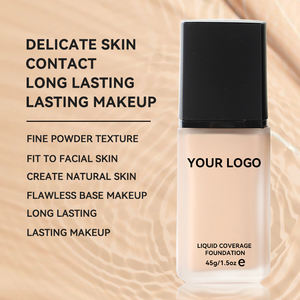 레디 스톡 10 컬러 미백 모이스처 라이저 컨실러 맞춤형 로고가있는 어두운 피부 톤을위한 플랫 모양 액체 기초 - Product Image 5