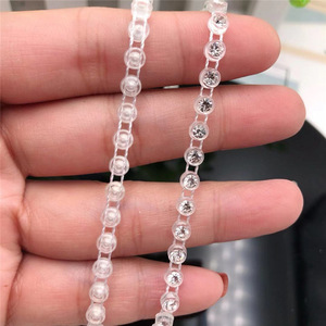 <span class=keywords><strong>Fil</strong></span> de strass en maille à dos plat, 16 facettes, 2,5-5 mm, en verre écologique, à coller, une seule rangée, pour la confection de vêtements - Product Image 6