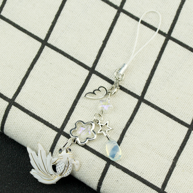 Colorful Fish Star Keychain Lanyard Y2K Wrist Strap Good Luck Phone Charm Handmade Satosugu Koi Beaded Purse Cell Phones String