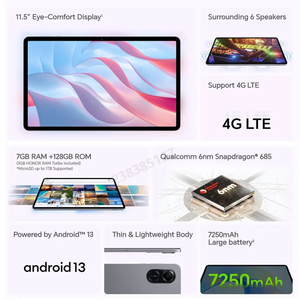 Original HON or Pad X9 11inch 90Hz Large Display Snap 680 Android 14 MagicOS 8300mAh Battery Octa Core <b>Tablet</b> PC Octa Core Table - Product Image 4