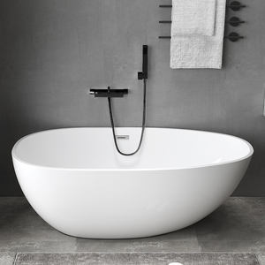 Lujo moderno barato forma de huevo remojo virgen acrílico independiente sin costuras blanco baño <span class=keywords><strong>bañera</strong></span> Bebé y ducha - Product Image 3