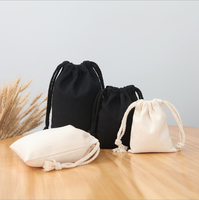 Sacs en coton recyclables à cordon personnalisables avec logo, pochettes en mousseline en vrac, réutilisables pour le rangement de bijoux, cosmétiques et emballages cadeaux