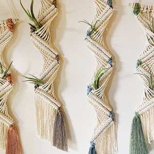 <span class=keywords><strong>Tapiz</strong></span> Bohemio Transfronterizo de Diseño Moderno, Tejido a Mano en Algodón, <span class=keywords><strong>para</strong></span> Decoración de Paredes, Red Colgante <span class=keywords><strong>para</strong></span> Plantas de Aire - Product Image 2
