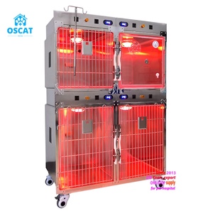 Cage d'élevage de pigeons galvanisée pour équipement vétérinaire OSCAT avec diviseur coulissant et planche à goutte - Product Image 4