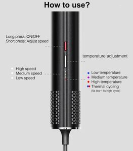ไดร์เป่าผมแบบสองหัว 3 in 1 มอเตอร์ BLDC 1200w แห้งเร็ว 110000 รอบต่อนาที พลาสมา 22 เมตร/วินาที สำหรับใช้ในบ้าน - Product Image 4