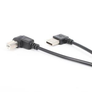 สายเคเบิลข้อมูลข้อศอกทองแดงบริสุทธิ์ สายเชื่อมต่อเครื่องพิมพ์ USB มุมขวา - Product Image 2