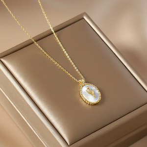 1469 S925 Sterling Silver Women's Vintage Necklace with White Round Natural Pearl <b>MOP</b> Pendant for Wedding/Party/Engagement - Product Image 1