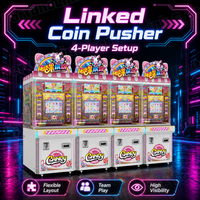 Jeux de poussée de pièces originaux pour centres de divertissement familial (FEC) avec jeu multijoueur connectable utilisant des machines de poussée de pièces et des machines d'arcade