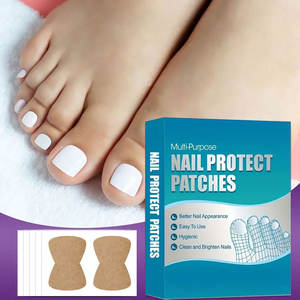 100 adet kahverengi dokunmamış kumaşlar çok amaçlı ayak tırnağı yamalar tırnak tırnakları profesyonel pedikür araçları için çıkartmalar kiti - Product Image 5