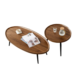 Table basse en bois avec structure en fer pour salon - Design moderne et luxueux, durable et facile à nettoyer, meubles pour la maison - Product Image 6