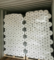 Rouleaux de protection de sol adhésifs blancs imperméables de qualité économique chinoise personnalisables, avec feutre blanc adhésif