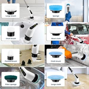 <span class=keywords><strong>Scopa</strong></span> <span class=keywords><strong>elettrica</strong></span> <span class=keywords><strong>ricaricabile</strong></span> reale con 7 testine intercambiabili per lo Scrubber di rotazione per l'uso del pavimento dell'auto di casa - Product Image 6