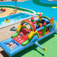 Maison gonflable combo pour parcours d'obstacles toboggan avec ventilateur inclus-pour le plaisir des enfants