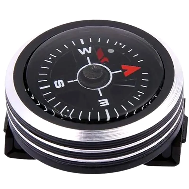 야외 하이킹 캠핑 도구 용 미니 휴대용 시계 스트랩 버튼 25mm 렌즈 나침반