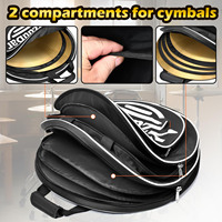Échantillon gratuit Sac de batterie de snare en coton simple couche 12-14 pouces Ensemble de sacs Double bandoulière Sangle télescopique pour le dos Sac de batterie d'instrument