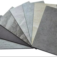 Revêtement de sol moderne SPC de 8mm Planche de vinyle PVC Tapis hybride Plancher intérieur avec solution de conception graphique pour hôtels