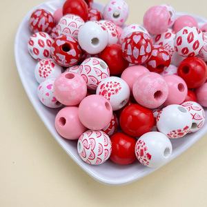 Acrylique DIY Saint Valentin Série Amour Coeur Acrylique Chunky Perles pour Enfants Filles Fabrication de Bijoux Collier - Product Image 2