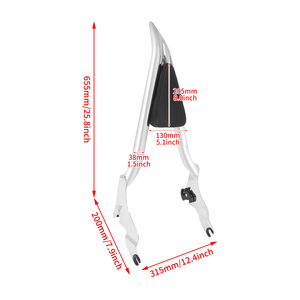 Dosseret passager arrière détachable pour moto Harley Touring Road King Electra Street Road Glide 2009-2023 - Product Image 4