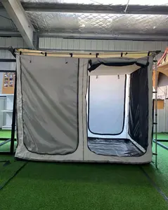 Schlussverkauf 2m Outdoor PVC-Schale Auto Seitenschutz einziehbares SUV-Zelt Gelände mit Leinwand Seitwand für Camping