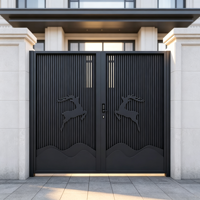 Portail d'entrée de villa en aluminium cintrée sur mesure 6063-T5, sans rouille