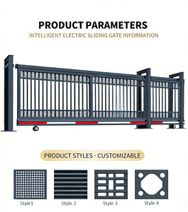 Portail coulissant automatique à cantilever Zhanjiang en alliage d'aluminium, design moderne pour usage industriel extérieur et résidentiel - Product Image 5