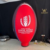 Ballon de rugby gonflable de 2,5 m de haut pour la course de football avec impression de logo