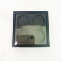 Palette de fards à paupières de maquillage 4 trous en gros emballage de fard à paupières cosmétique vide marque privée personnalisée
