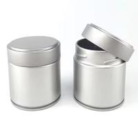 Boîte en fer blanc personnalisée de 30g de qualité alimentaire pour matcha, idéale pour le café et la poudre de thé en format voyage, avec impression de décalcomanie et bouchon à vis scellé – Cadeau