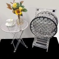Table basse pliante en acrylique transparent personnalisée, motif calligraphie arabe dorée, décoration intérieure pour salon et chambre à coucher – Meilleures ventes