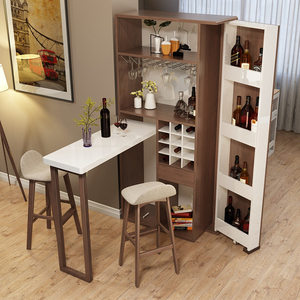 Multi-layers Modern Living Room Furniture Design Wood Extendable Bar Wine Storage Cabinet