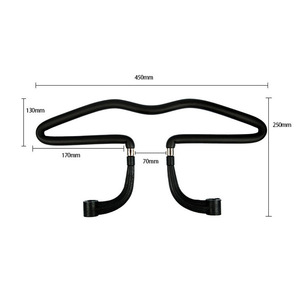Car Coat Hanger 450x250mm Black Stainless Steel Interior <b>Storage</b> For Car <b>Seat</b> Back Mounting - Product Image 3