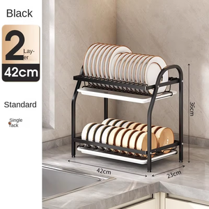 Vente chaude Ménage Vaisselle <span class=keywords><strong>Rack</strong></span> Cuisine 2/3 Couche Étagères Plat et Vaisselle <span class=keywords><strong>Rack</strong></span> De Stockage Égouttoir - Product Image 5