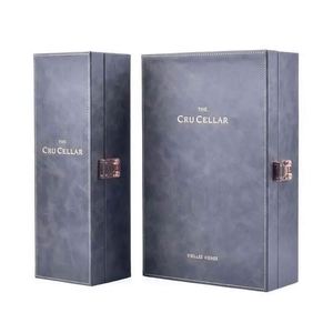 Caja de vino de madera con pantalla LCD de pulgadas, para botellas de agua, plegable, con revestimiento de espejo, color cereza, dimensiones Golds - Product Image 2