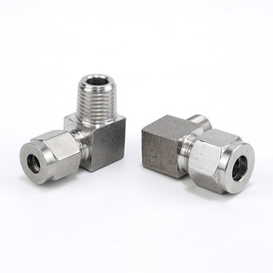 Conector de Compresión de Acero Inoxidable 304 Zoni, Conexión Rápida en Ángulo Recto Pl8 Zg1 4 para Tubería de Cobre, Conector para Tubería de Suministro de Gas - Product Image 1