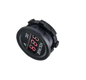 โวลต์มิเตอร์ดิจิตอลแบบกันน้ำ DC 12-24V สำหรับรถยนต์ เรือ รถบรรทุก ตรวจสอบแบตเตอรี่ - Product Image 1
