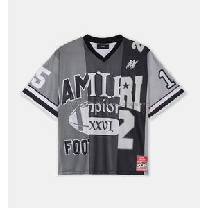 เสื้อฟุตบอล ผ้าฝ้าย 100% แห้งเร็ว ป้องกันรังสียูวี ผ้าตาข่ายระบายอากาศ คอวี แขนสั้น เสื้อยืดผู้ชาย ผู้หญิง สไตล์คู่รัก แฟชั่น - Product Image 4