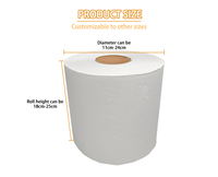Vente en gros Selephant Lingettes humides jetables écologiques 2 plis 300m Rouleau Jumbo Serviette de toilette en papier longue, douce et résistante