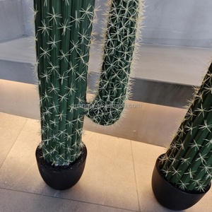 Árbol de Cactus Artificial Grande con Certificación UV, Lujoso, en Maceta Verde, Mini Planta de Interior/Exterior, Hojas de Hierba Viva, para Dormitorio, Mediano - Product Image 5