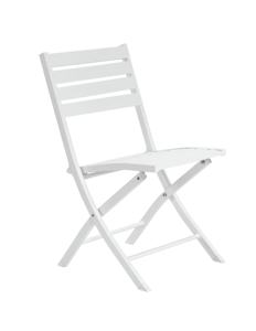 Blanco <span class=keywords><strong>plegable</strong></span> ocio Patio Bistro comedor conjunto muebles al aire libre jardín café <span class=keywords><strong>mesa</strong></span> de aluminio y sillas de 2 plazas - Product Image 2