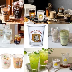 Tasses à café en verre créatives, personnalisables avec logo, transparentes et épaisses, logo personnalisé - Product Image 4