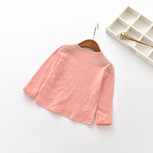 T-shirt pour enfants à manches longues, col rond, ourlet incurvé, disponible sur le marché chinois - Product Image 5