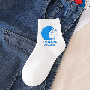 Chaussettes unisexes pour couple, style dessin animé, nouvelle collection hiver, absorbantes, mignonnes, Doraemon, mode streetwear, chaussettes de créateur - Product Image 4