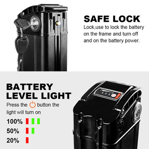 <span class=keywords><strong>48v</strong></span> 13ah 624wh אחורי מתלה מנעול מפתח עבור אופני מטען עיר הרים חשמליים לטווח ארוך סוללת ליתיום יון ביייק - Product Image 6
