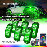 Kit d'éclairage LED RGBW étanche 18 LED avec télécommande et application, lumineux et durable, pour châssis de SSV, RZR, Sand Spider, Dune Buggy, camion