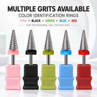 Fraise à ongles professionnelle 5 en 1 en carbure pour découpe transversale, 2,35 mm, avec emballage personnalisé et logo