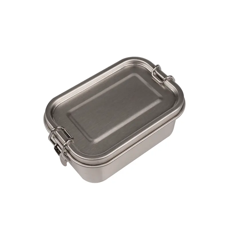 Diskon besar wadah makanan tahan bocor 400ml bebas BPA 18/8 304 kotak makan siang baja tahan karat dengan cincin segel silikon untuk Ki